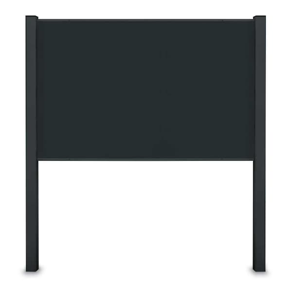 Corkboard, Fabric, 3 Door, 72x48", Blk/Amthy